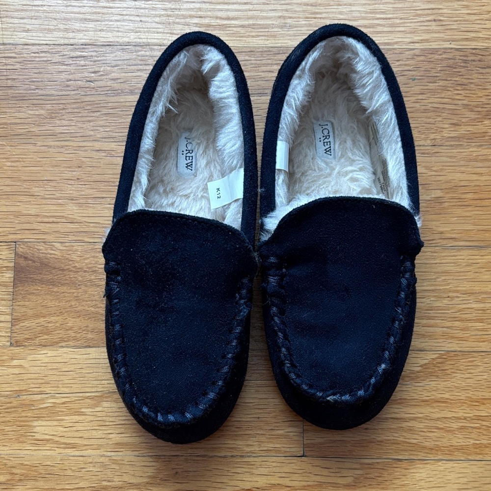 NEW! J. Crew Kids Navy Slippers - Size 12
